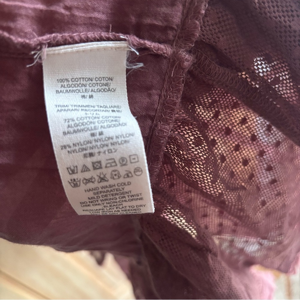 Rare HTF Free People | 100 Degree Flowy Layered Mini Dress in Mauve Sz L - Picture 15 of 17